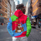 Eritrea Christmas Hoodie African Santa Gingerbread Harp National Flag Colors - African Pride