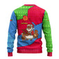 Eritrea Christmas Ugly Christmas Sweater African Santa Gingerbread Harp National Flag Colors - African Pride