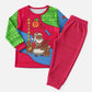 Eritrea Christmas Pajama Set African Santa Gingerbread Harp National Flag Colors - African Pride