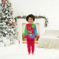 Eritrea Christmas Pajama Set African Santa Gingerbread Harp National Flag Colors - African Pride