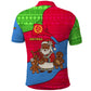 Eritrea Christmas Polo Shirt African Santa Gingerbread Harp National Flag Colors - African Pride