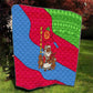 Eritrea Christmas Quilt African Santa Gingerbread Harp National Flag Colors - African Pride