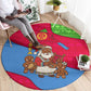 Eritrea Christmas Round Carpet African Santa Gingerbread Harp National Flag Colors - African Pride