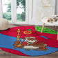 Eritrea Christmas Round Carpet African Santa Gingerbread Harp National Flag Colors - African Pride