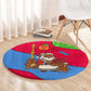 Eritrea Christmas Round Carpet African Santa Gingerbread Harp National Flag Colors - African Pride