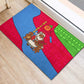 Eritrea Christmas Rubber Doormat African Santa Gingerbread Harp National Flag Colors - African Pride