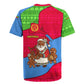 Eritrea Christmas Rugby Jersey African Santa Gingerbread Harp National Flag Colors - African Pride
