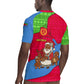 Eritrea Christmas Rugby Jersey African Santa Gingerbread Harp National Flag Colors - African Pride