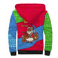 Eritrea Christmas Sherpa Hoodie African Santa Gingerbread Harp National Flag Colors - African Pride