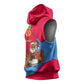 Eritrea Christmas Sleeveless Hoodie African Santa Gingerbread Harp National Flag Colors - African Pride