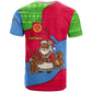 Eritrea Christmas T shirt African Santa Gingerbread Harp National Flag Colors - African Pride