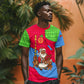 Eritrea Christmas T shirt African Santa Gingerbread Harp National Flag Colors - African Pride