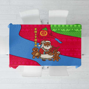 Eritrea Christmas Tablecloth African Santa Gingerbread Harp National Flag Colors - African Pride