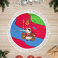Eritrea Christmas Tree Skirt African Santa Gingerbread Harp National Flag Colors - African Pride
