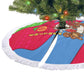 Eritrea Christmas Tree Skirt African Santa Gingerbread Harp National Flag Colors - African Pride