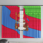 Eritrea Christmas Window Curtain African Santa Gingerbread Harp National Flag Colors - African Pride