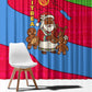 Eritrea Christmas Window Curtain African Santa Gingerbread Harp National Flag Colors - African Pride