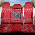 Tunisia Christmas Back Car Seat Cover Desert Camel Crescent Snowflake Pattern - African Pride