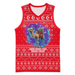 Tunisia Christmas Basketball Jersey Desert Camel Crescent Snowflake Pattern - African Pride