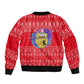 Tunisia Christmas Bomber Jacket Desert Camel Crescent Snowflake Pattern - African Pride
