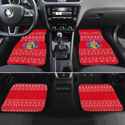 Tunisia Christmas Car Mats Desert Camel Crescent Snowflake Pattern - African Pride