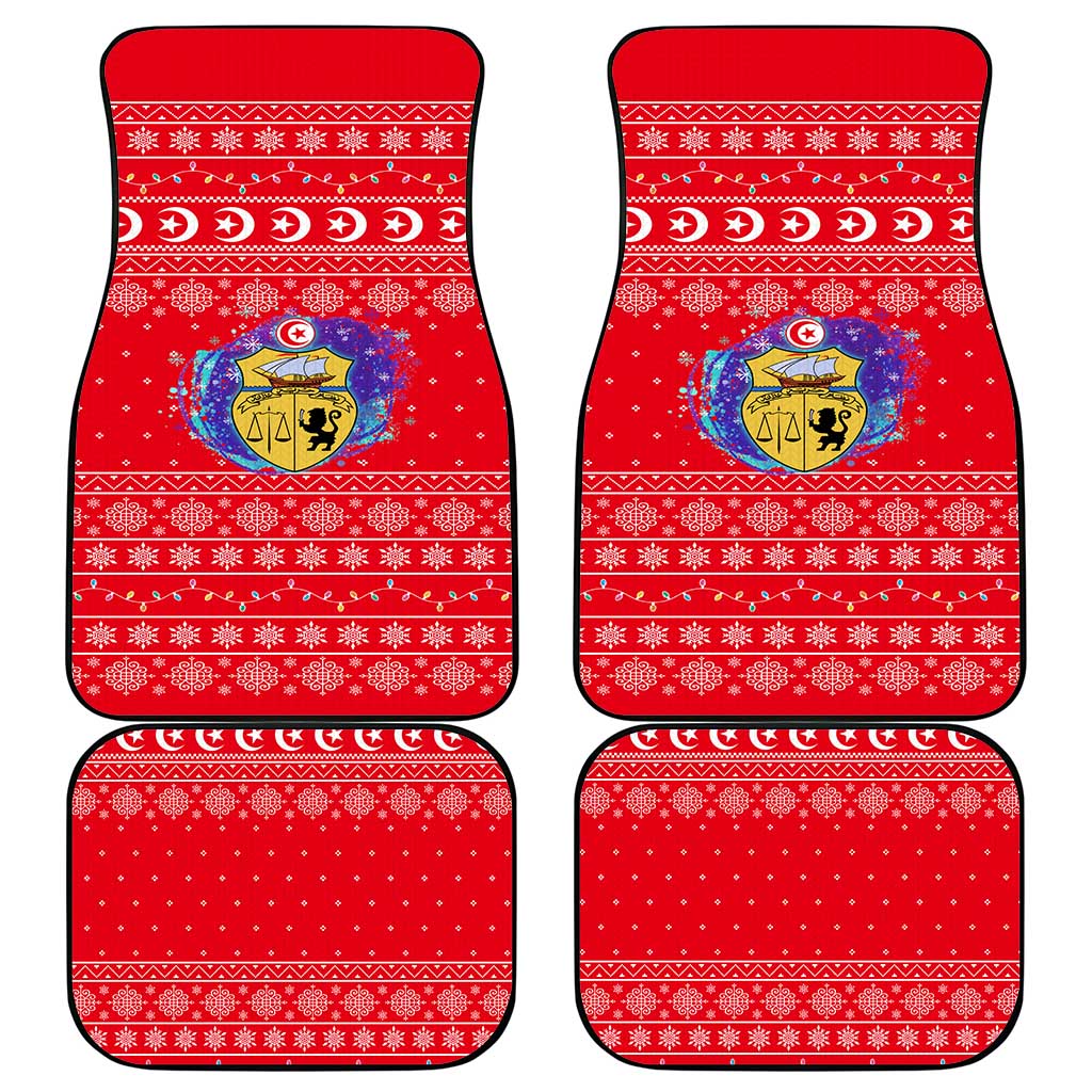 Tunisia Christmas Car Mats Desert Camel Crescent Snowflake Pattern - African Pride