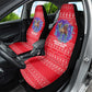 Tunisia Christmas Car Seat Cover Desert Camel Crescent Snowflake Pattern - African Pride