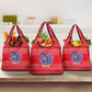 Tunisia Christmas Grocery Bag Desert Camel Crescent Snowflake Pattern - African Pride