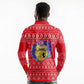 Tunisia Christmas Long Sleeve Polo Shirt Desert Camel Crescent Snowflake Pattern - African Pride