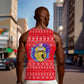 Tunisia Christmas Men Tank Top Desert Camel Crescent Snowflake Pattern - African Pride
