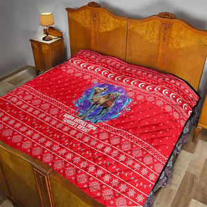 Tunisia Christmas Quilt Desert Camel Crescent Snowflake Pattern - African Pride