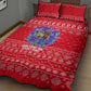 Tunisia Christmas Quilt Bed Set Desert Camel Crescent Snowflake Pattern - African Pride