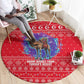 Tunisia Christmas Round Carpet Desert Camel Crescent Snowflake Pattern - African Pride