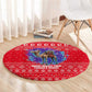 Tunisia Christmas Round Carpet Desert Camel Crescent Snowflake Pattern - African Pride