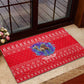 Tunisia Christmas Rubber Doormat Desert Camel Crescent Snowflake Pattern - African Pride