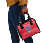 Tunisia Christmas Shoulder Handbag Desert Camel Crescent Snowflake Pattern - African Pride