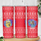 Tunisia Christmas Skinny Tumbler Desert Camel Crescent Snowflake Pattern - African Pride