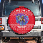 Tunisia Christmas Spare Tire Cover Desert Camel Crescent Snowflake Pattern - African Pride