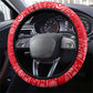Tunisia Christmas Steering Wheel Cover Desert Camel Crescent Snowflake Pattern - African Pride