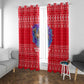 Tunisia Christmas Window Curtain Desert Camel Crescent Snowflake Pattern - African Pride