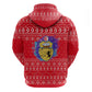 Tunisia Christmas Zip Hoodie Desert Camel Crescent Snowflake Pattern - African Pride