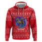Tunisia Christmas Zip Hoodie Desert Camel Crescent Snowflake Pattern - African Pride