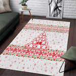 Tunisia Christmas Area Rug Falcon Tree Snowflake and Festive Borders - African Pride