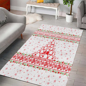 Tunisia Christmas Area Rug Falcon Tree Snowflake and Festive Borders - African Pride