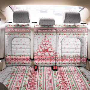 Tunisia Christmas Back Car Seat Cover Falcon Tree Snowflake and Festive Borders - African Pride