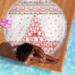 Tunisia Christmas Beach Blanket Falcon Tree Snowflake and Festive Borders - African Pride