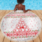 Tunisia Christmas Beach Blanket Falcon Tree Snowflake and Festive Borders - African Pride