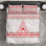 Tunisia Christmas Bedding Set Falcon Tree Snowflake and Festive Borders - African Pride