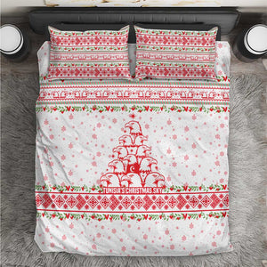 Tunisia Christmas Bedding Set Falcon Tree Snowflake and Festive Borders - African Pride