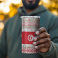 Tunisia Christmas 4 in 1 Can Cooler Tumbler Falcon Tree Snowflake and Festive Borders - African Pride